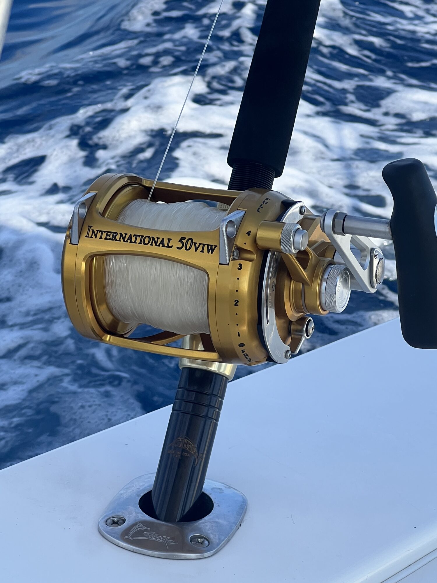 Penn International reel on a Crocodile Bay boat