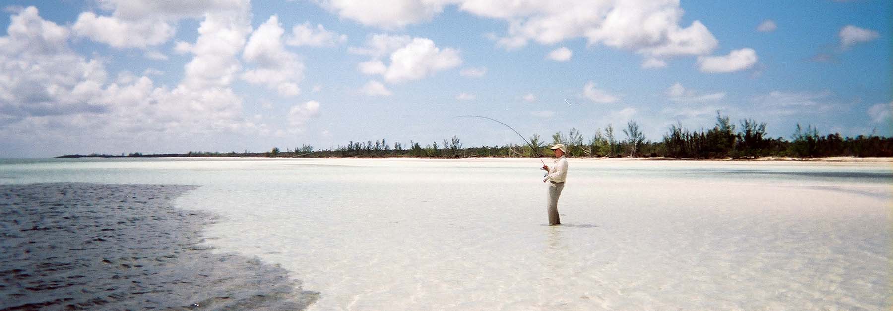 Trophy Bonefish Wading for Bonefish North Riding Point CLub Angler Adventures