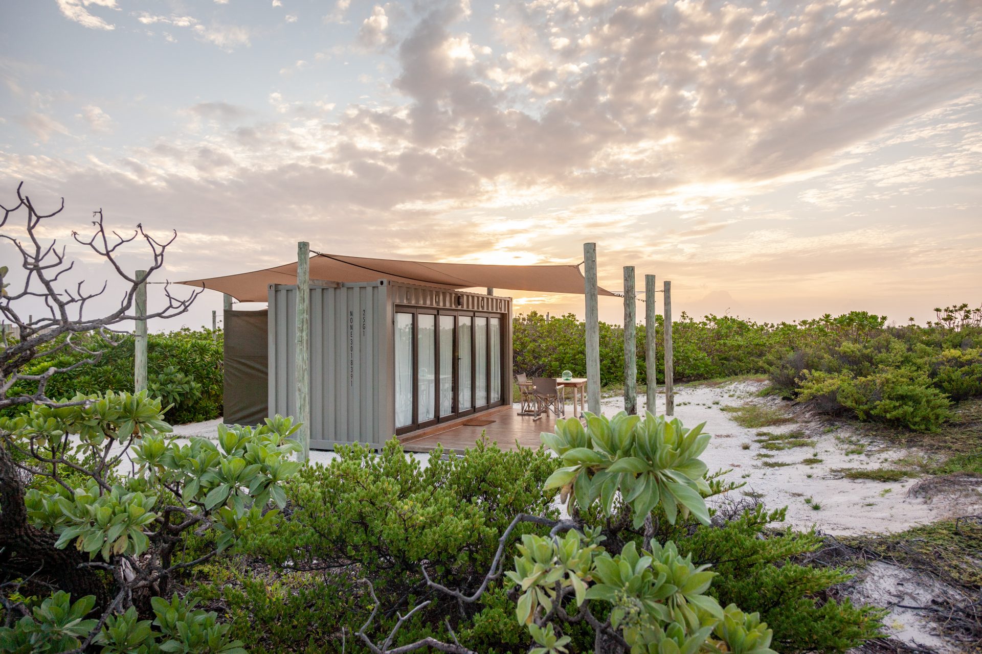 Cosmoledo eco-pod interior, Wizard Island, Seychelles