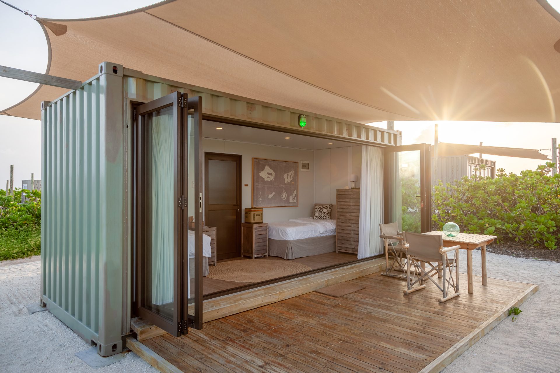 Cosmoledo eco-camp accommodation on Wizard Island, Seychelles