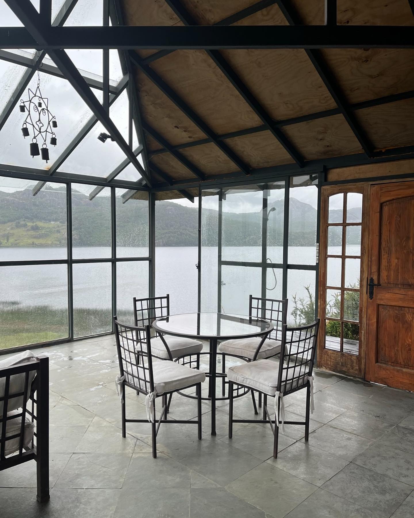 View of the valley from the dining area at El Saltamontes Lodge