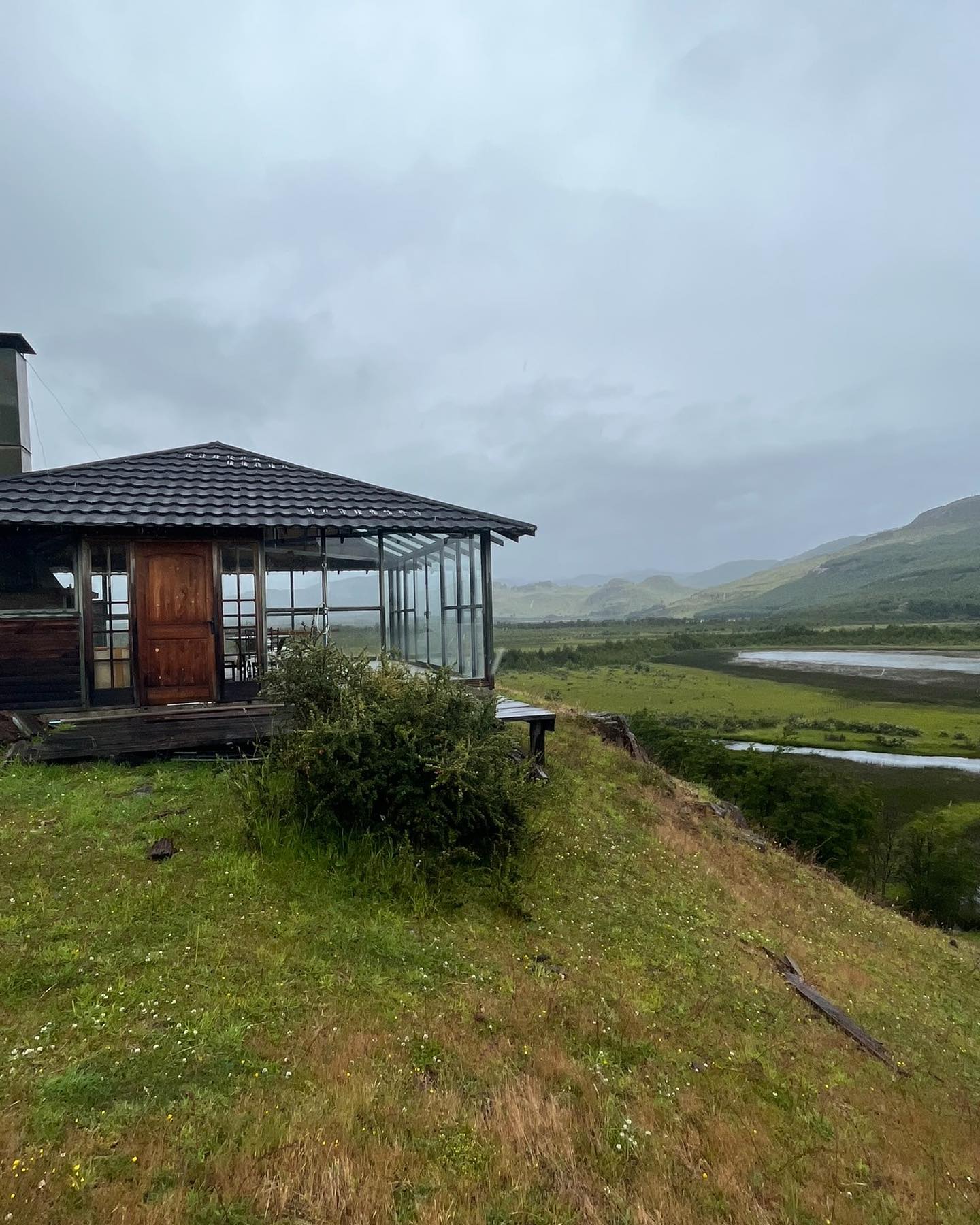 View from the sun porch at El Saltamontes Lodge