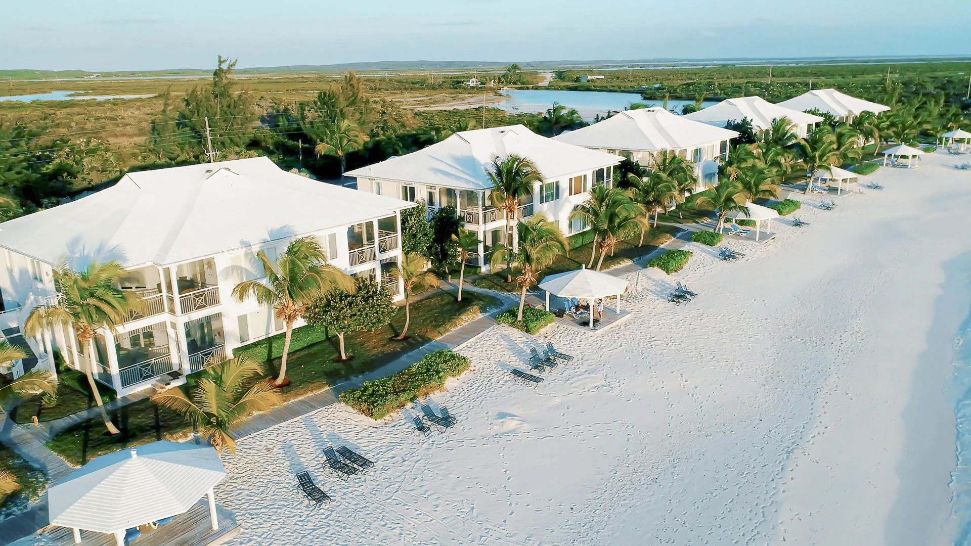 Beachfront villa accommodations at Cape Santa Maria Beach Resort