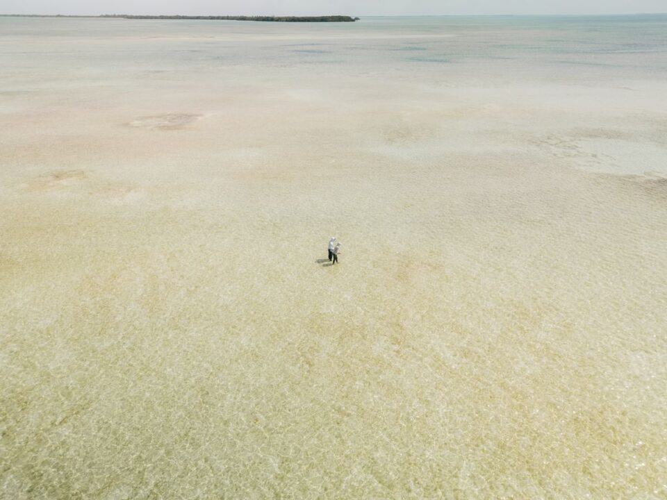 Anglers Sand Flat Aerial — Sian Kaan Lodge, Ascension Bay Mexico