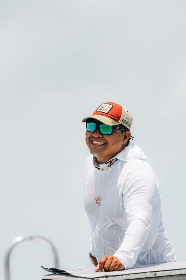Fishing Guide Portrait Sky — Sian Kaan Lodge, Ascension Bay Mexico