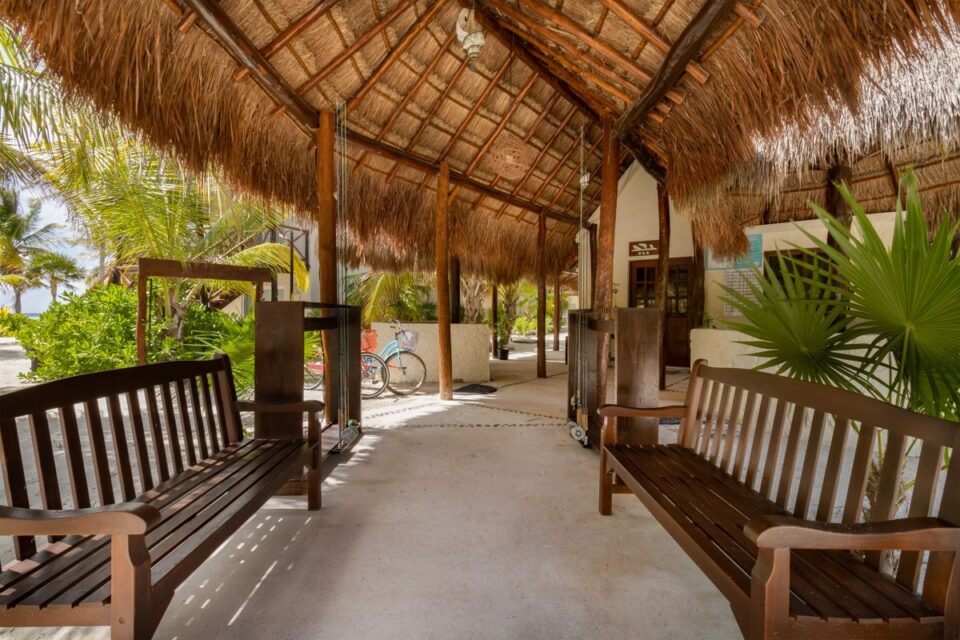 Lodge Palapa Walkway — Sian Kaan Lodge, Ascension Bay Mexico