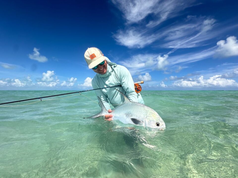 Permit Release Shallow Flats — Sian Kaan Lodge, Ascension Bay Mexico