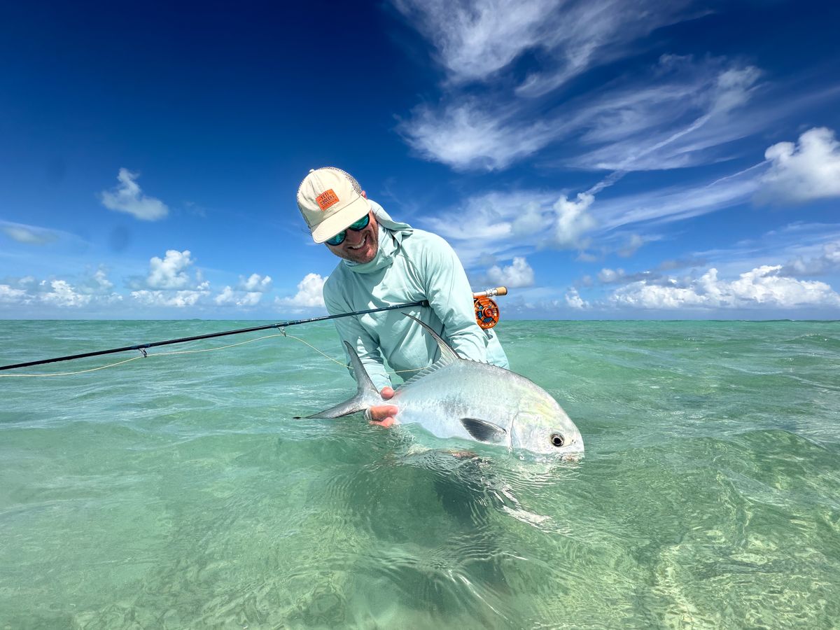 Permit Release Shallow Flats — Sian Kaan Lodge, Ascension Bay Mexico