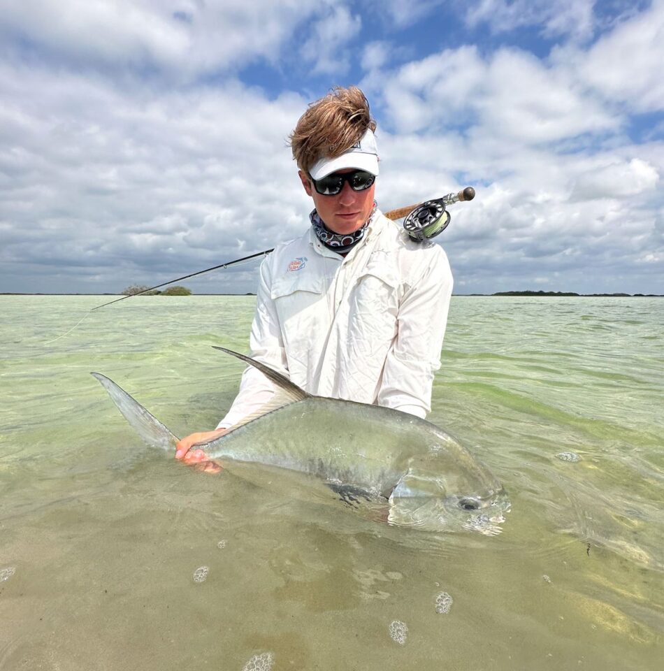 Permit Windswept Flats Catch — Sian Kaan Lodge, Ascension Bay Mexico