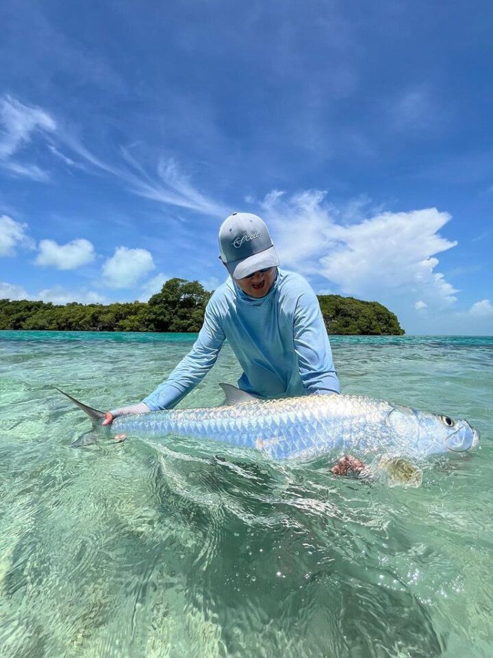 Tarpon Release Flats Water — Sian Kaan Lodge, Ascension Bay Mexico