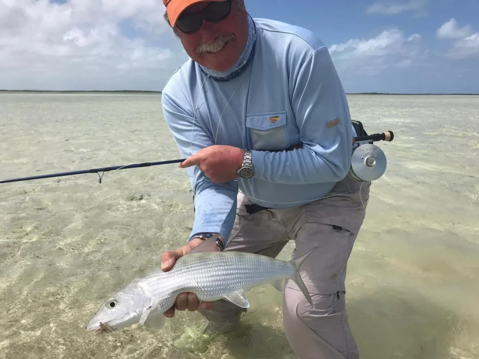 Bonefishing on the Acklins Island flats at Grey’s Point Inn, Bahamas