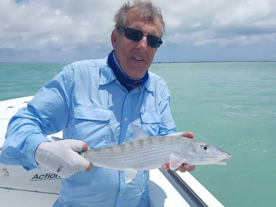Shallow bonefish water at Grey’s Point Inn, Acklins Island, Bahamas