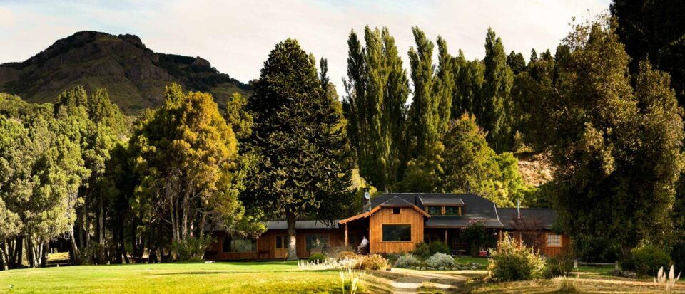 Cabin on the Rio Filo Hua Hum, northern Patagonia, Argentina. 2028 Patagonia brown trout Argentina copy for BVL