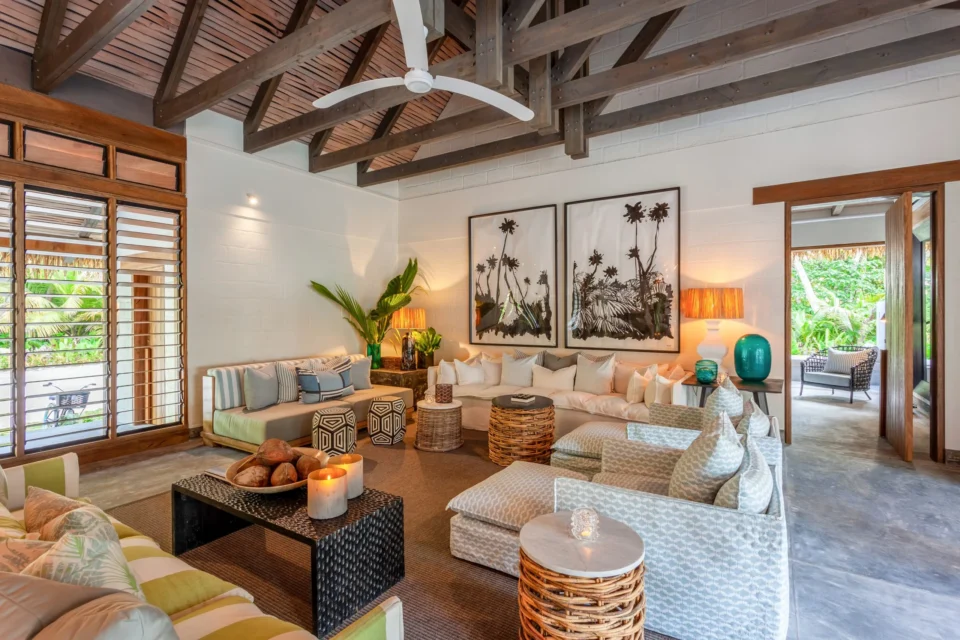 Beach retreat deck — Alphonse Island, Seychelles