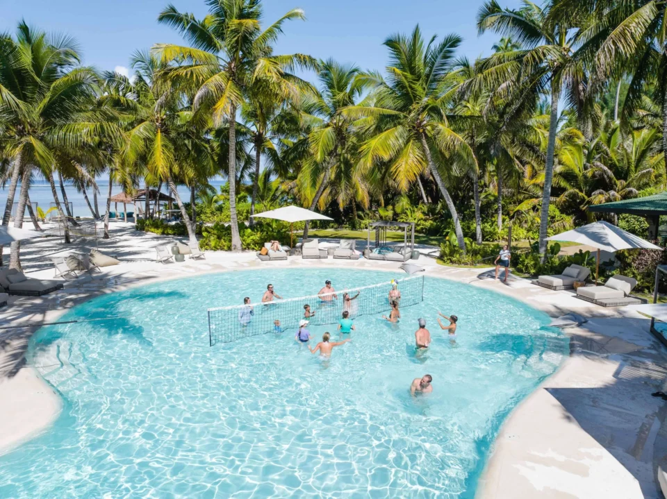 Resort pool — Alphonse Island, Seychelles