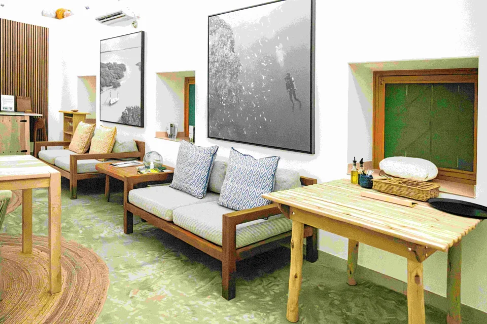 Lounge and veranda seating — Astove Atoll, Seychelles