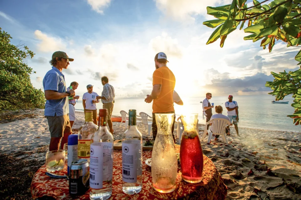 Sundowners on the beach — Astove Atoll, Seychelles