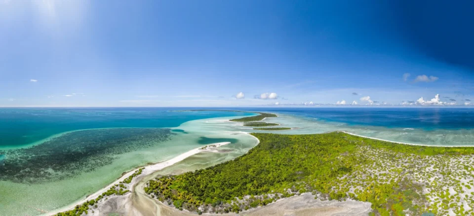Aerial panorama of the atoll — Farquhar Atoll, Seychelles