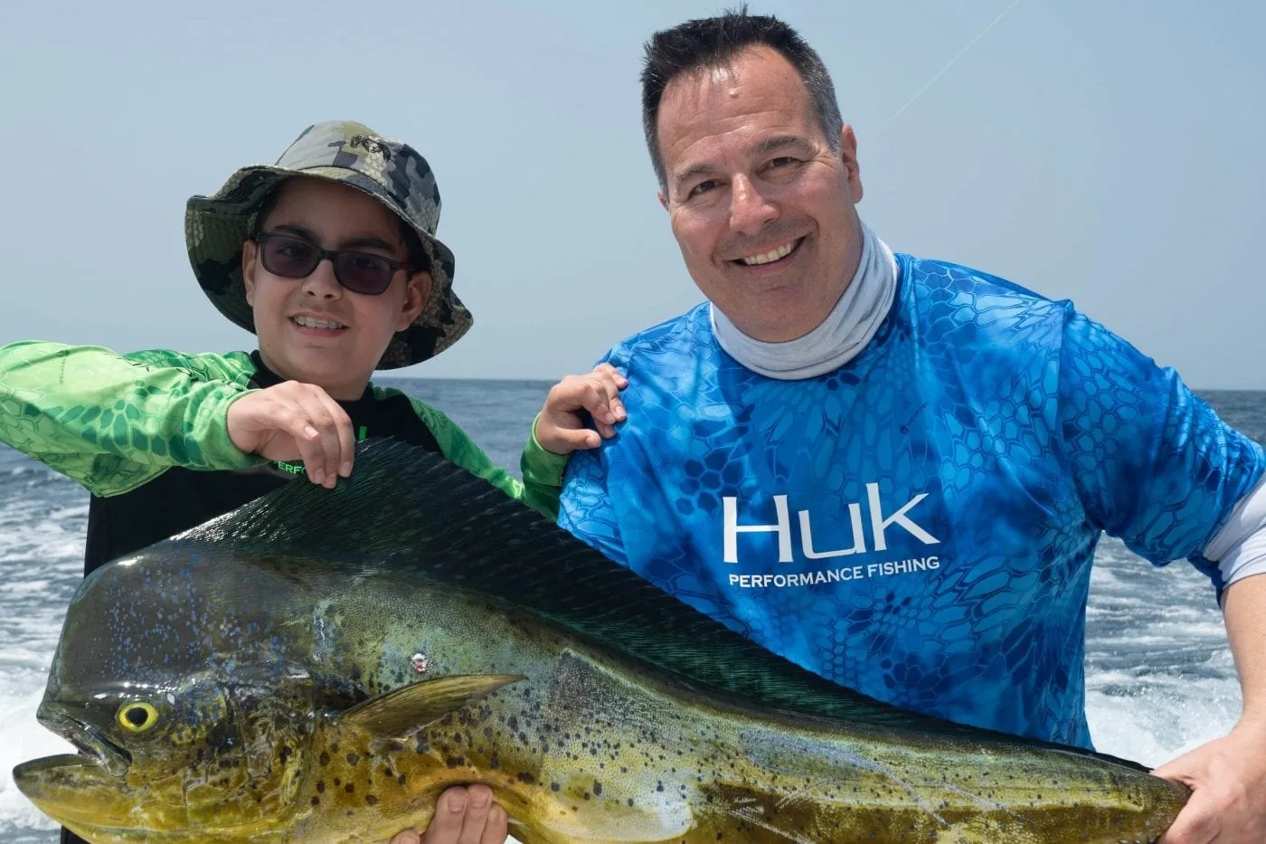 Father and son with a dorado at Tropic Star Lodge, Piñas Bay, Panama