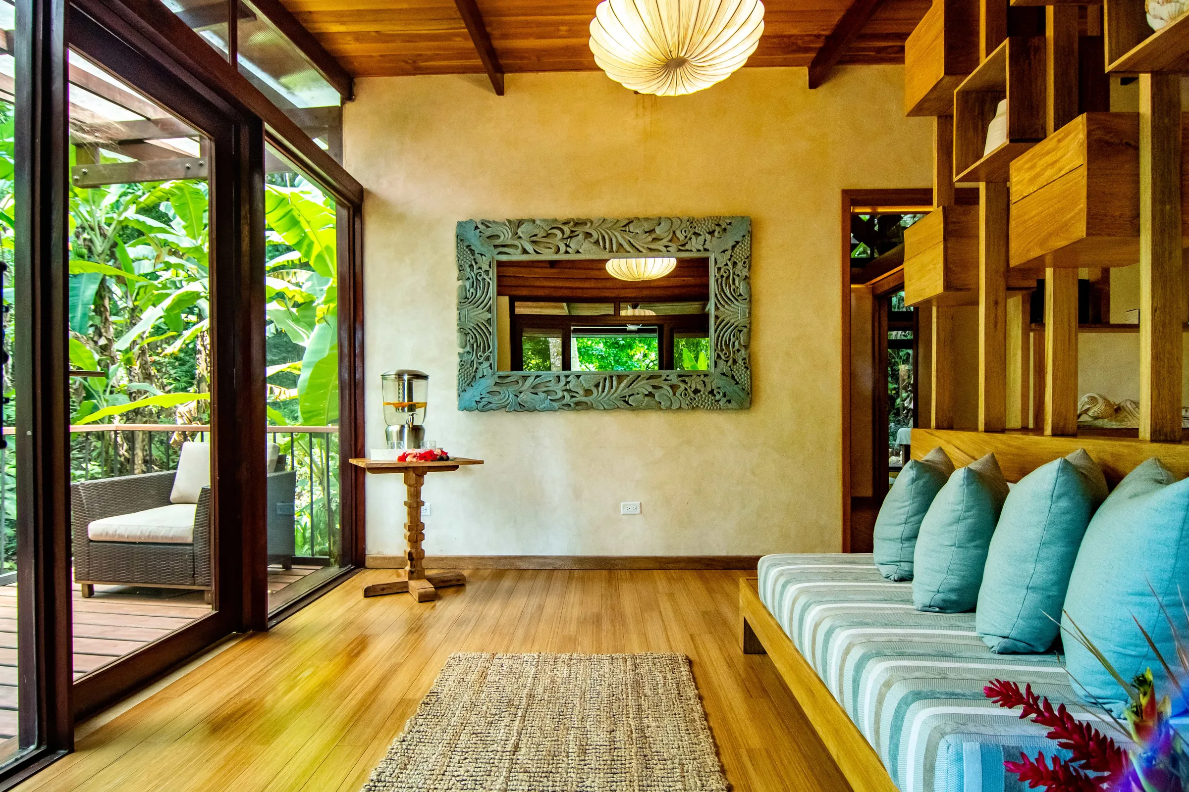 Villa sitting room with jungle view at Tropic Star Lodge, Panama