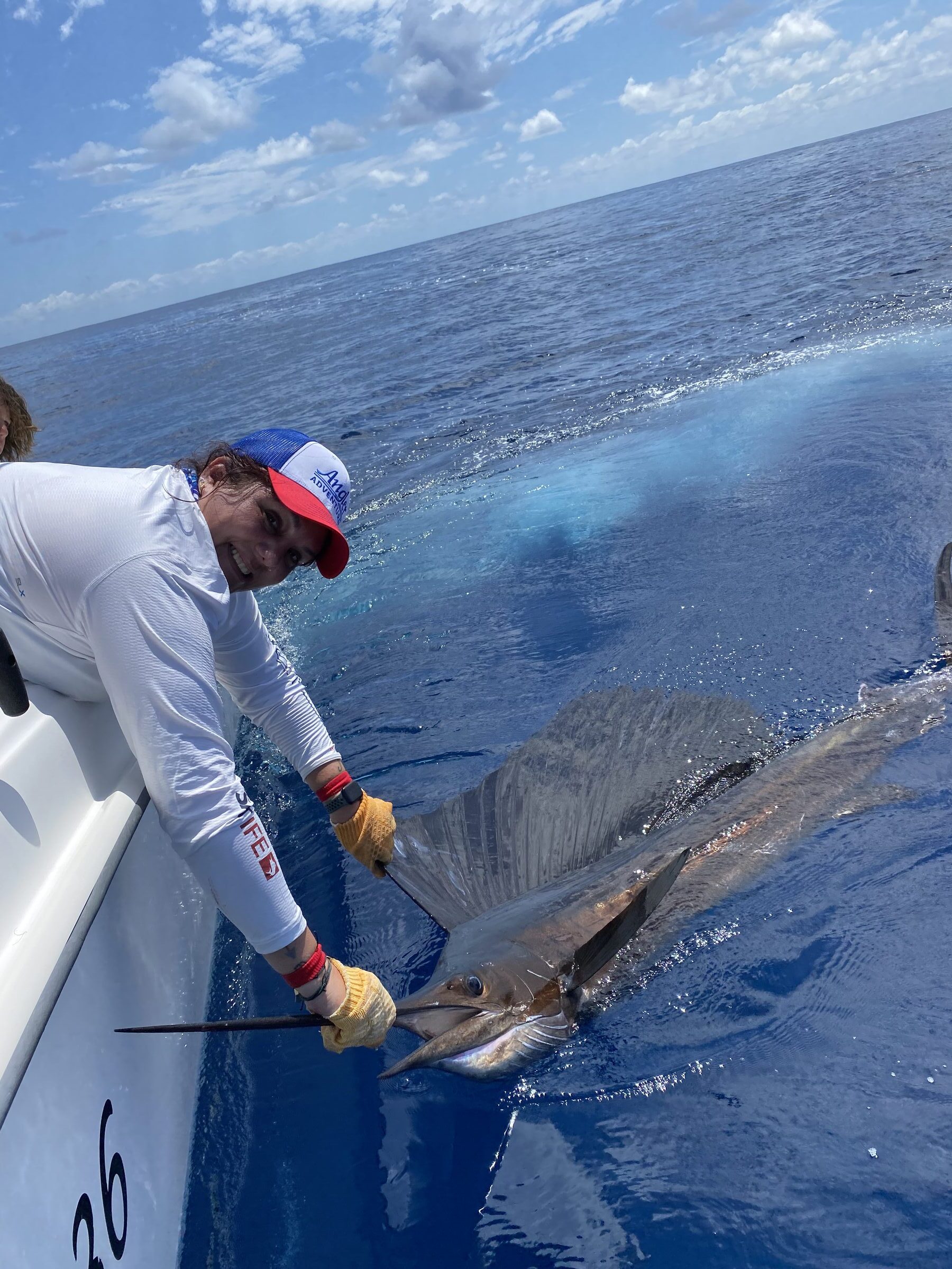 Sailfish released beside a Crocodile Bay boat on the Pacific